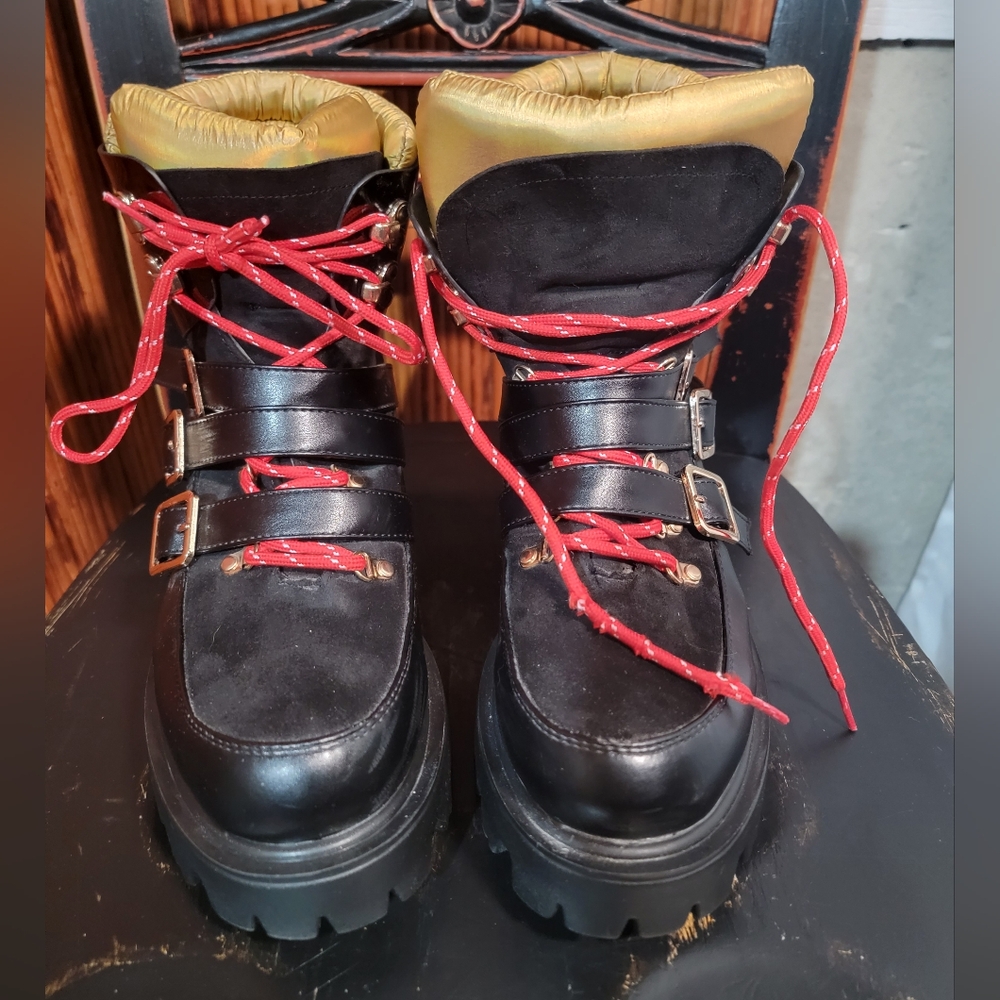 DollsKill Buckle Up Lug Sole Boot Cape Robbin Brand Black